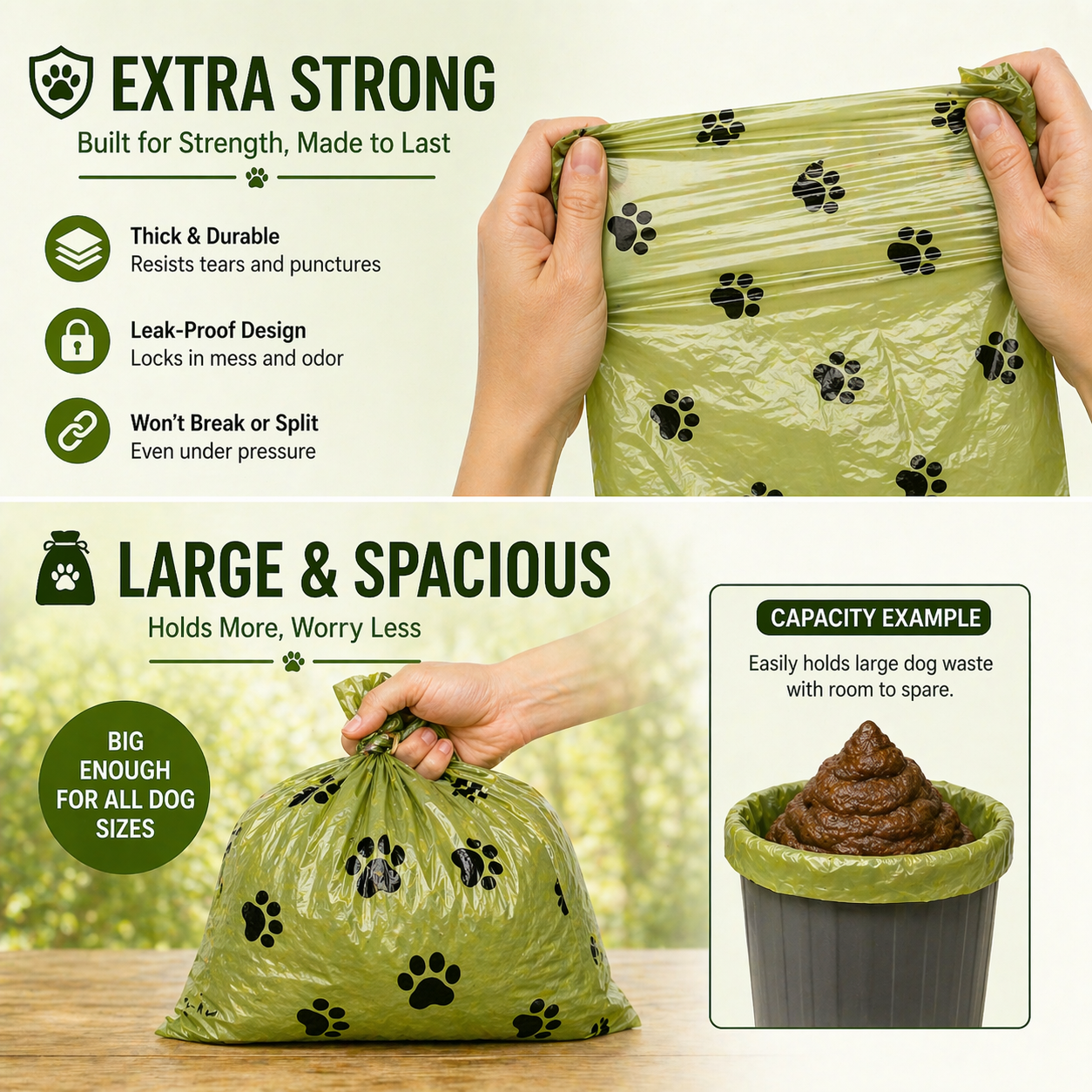 EcoDog Biodegradable Poop Bags – Leak-Proof Pet Waste Bags