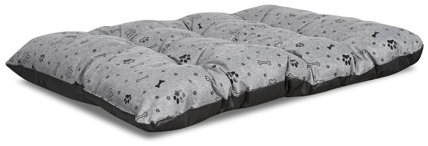 Dog bed PILLOW 80x60 cm Waterproof Bones Black