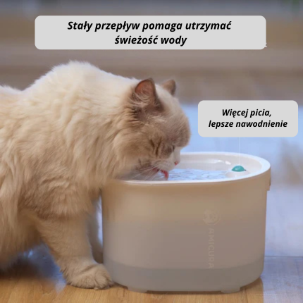 Inteligentna fontanna 2 lz czujników ruchu dla zwierząt