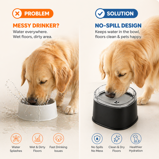 No-Spill Slow Drinking Pet Bowl (2L)