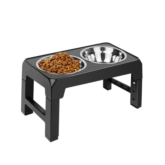 Regulowany, podwyższony stojak na miski dla psa (2 × 1200 ml)