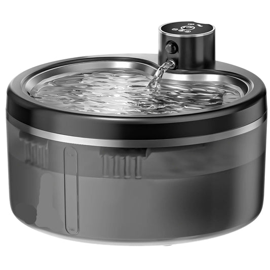 Inteligentna fontanna dla kota i psa 2,5 l z czujnikiem ruchu grafitowa