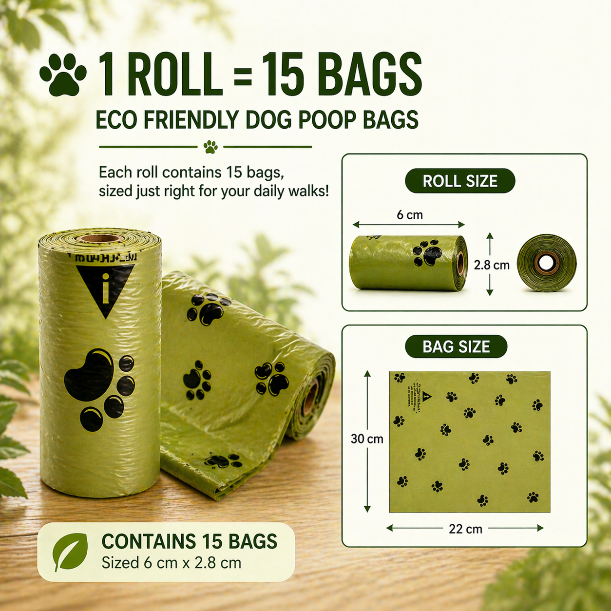 EcoDog Biodegradable Poop Bags – Leak-Proof Pet Waste Bags