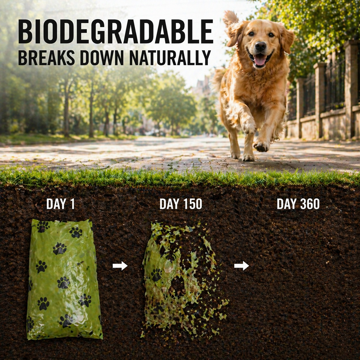 EcoDog Biodegradable Poop Bags – Leak-Proof Pet Waste Bags