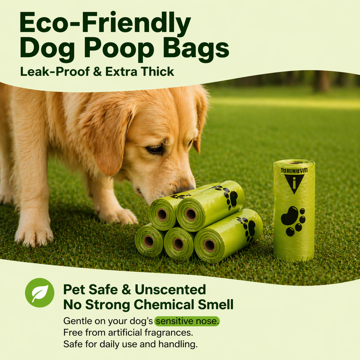 EcoDog Biodegradable Poop Bags – Leak-Proof Pet Waste Bags