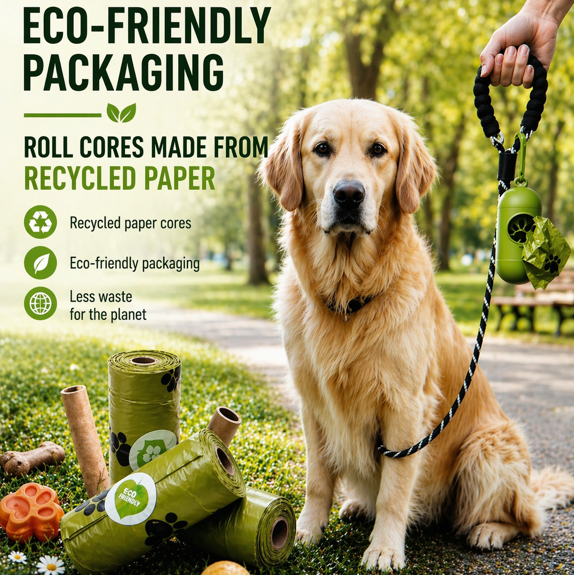 EcoDog Biodegradable Poop Bags – Leak-Proof Pet Waste Bags