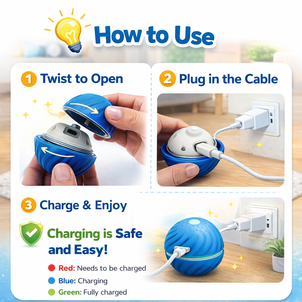 Durable Interactive Bouncing Ball Toy for Dogs