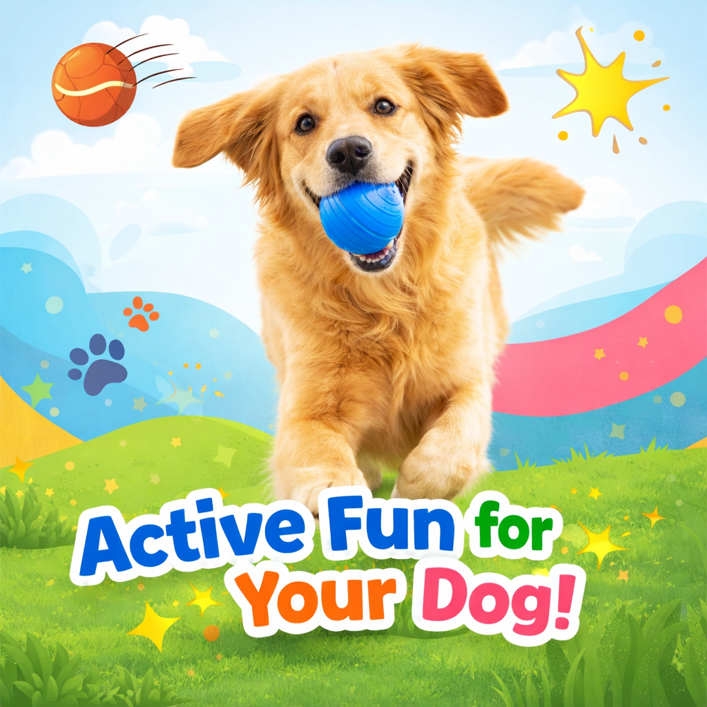 Durable Interactive Bouncing Ball Toy for Dogs