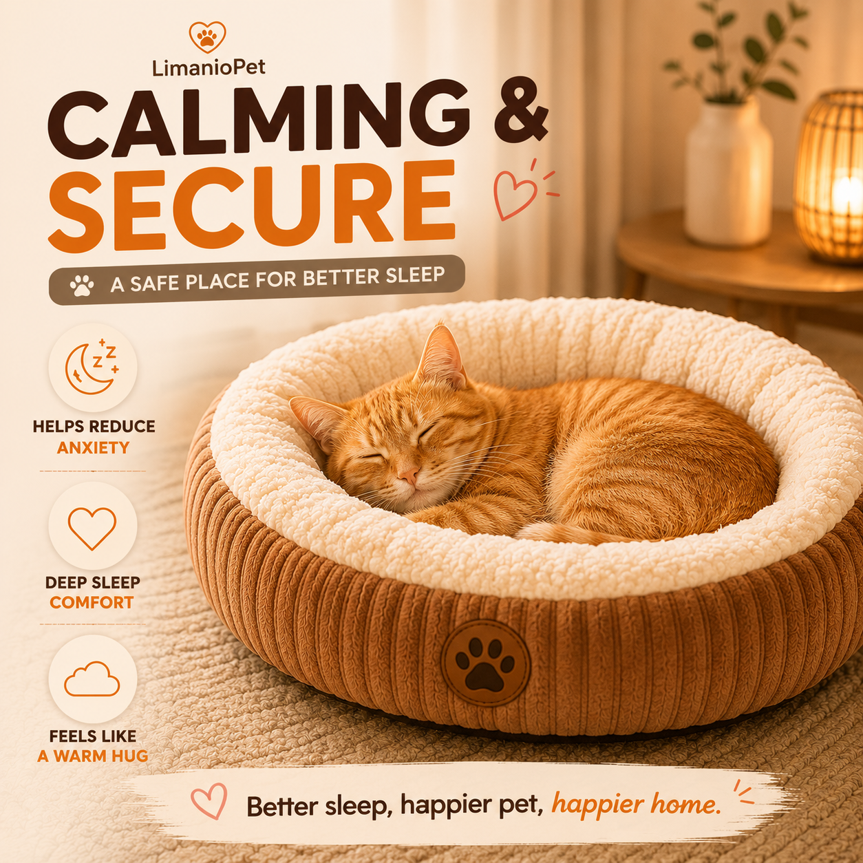 Ultra Soft Calming Pet Bed