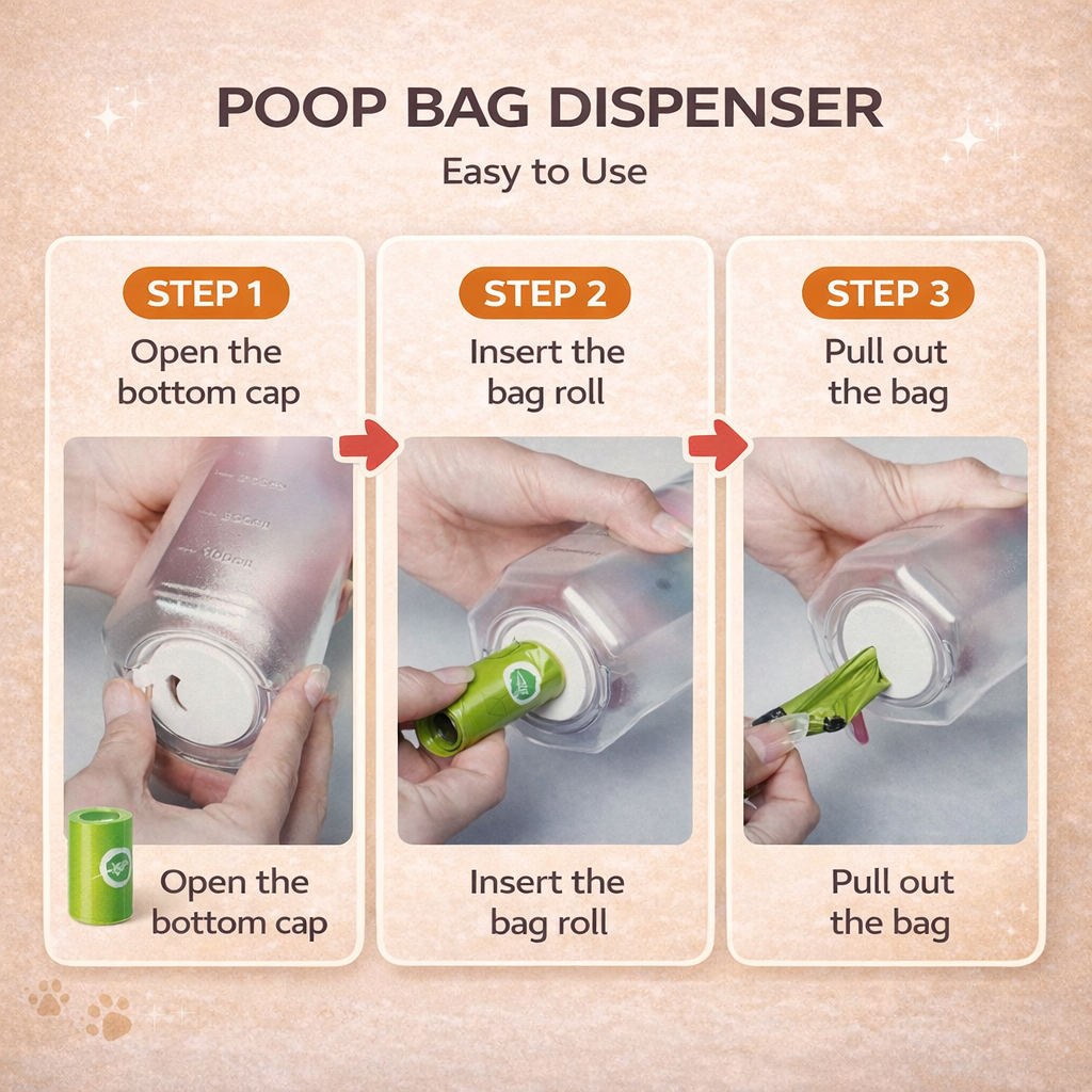 3-in-1 Portable Pet Travel Bottle