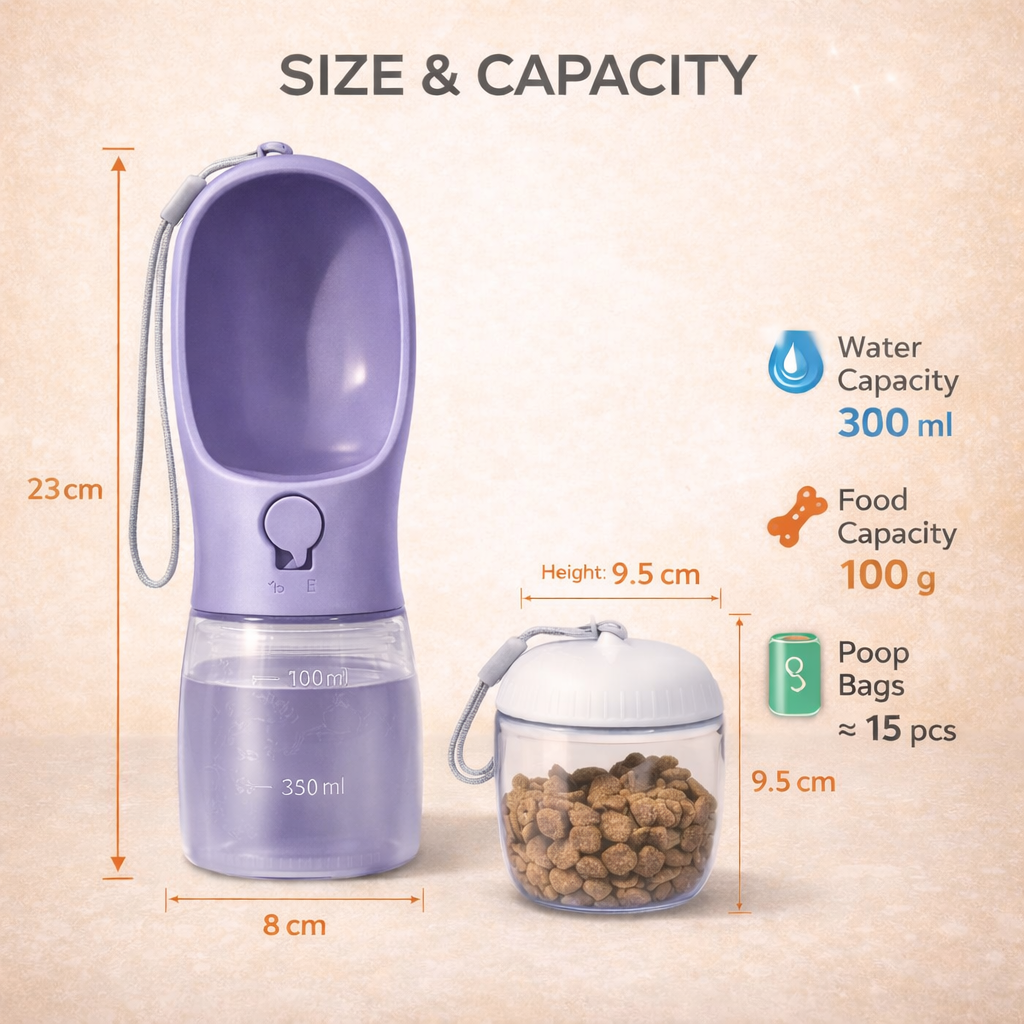 3-in-1 Portable Pet Travel Bottle