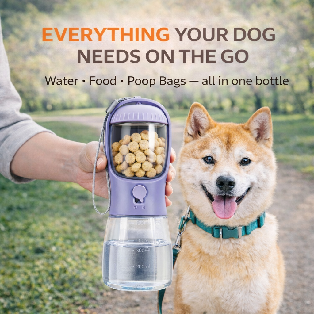 3-in-1 Portable Pet Travel Bottle