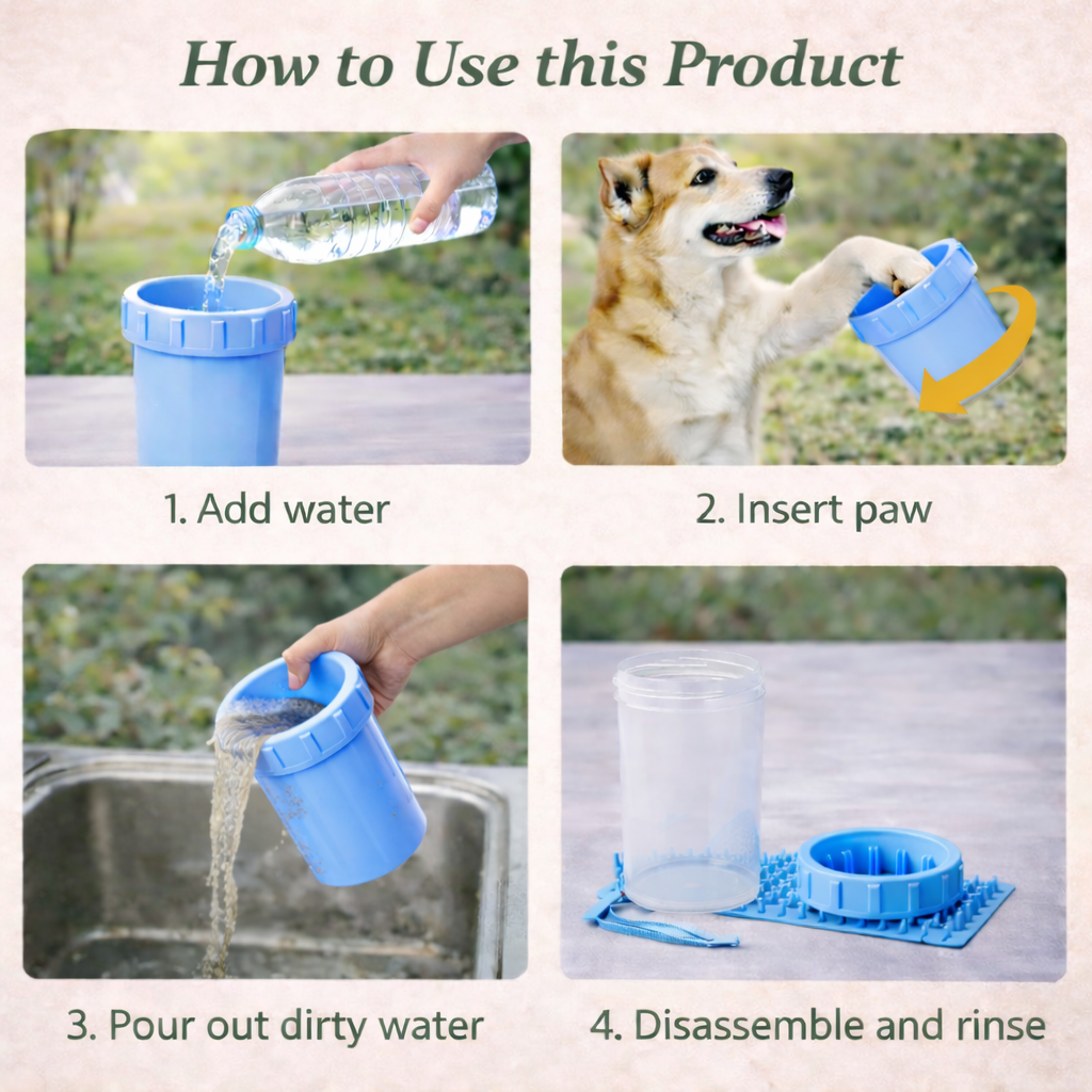 Portable Dog Paw Cleaner Cup