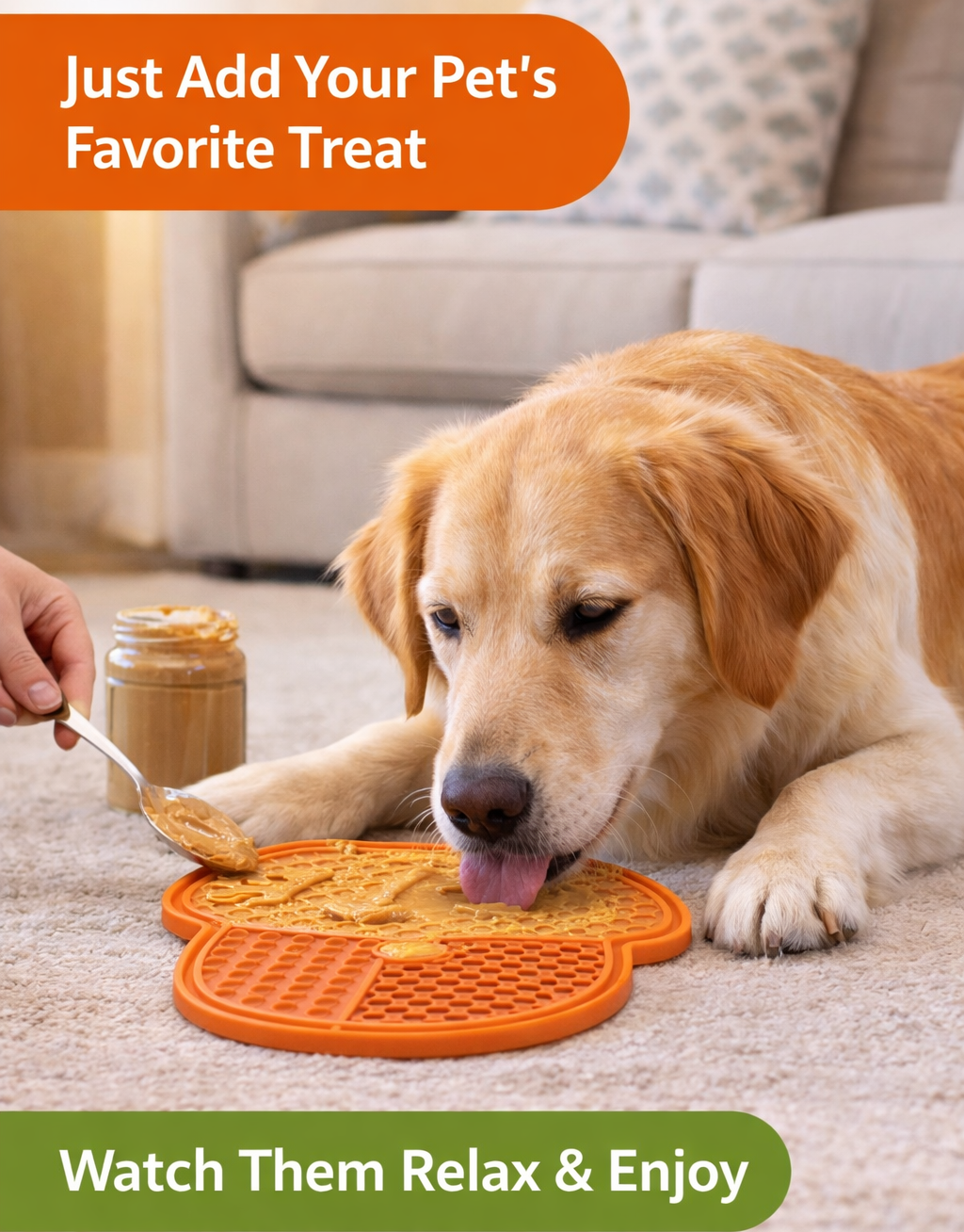 Lick Mat – Reduce Anxiety & Slow Feeding for Dogs & Cats
